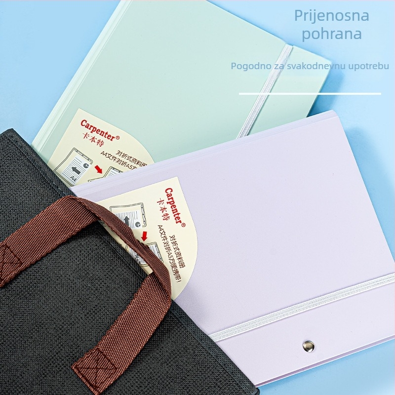 Organizator za trudnoće A5 s preklopnim A4 folderom - plastika, 100 stranica, tisak logotipa, prilagodljivo