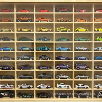 Drvena kutija za skladištenje modela automobila, kapacitet 2 L, model 52115, stolni organizator