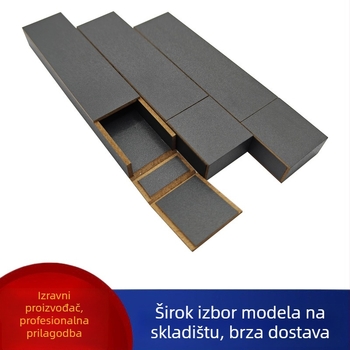 Kutija za tamjan od vlaknastog materijala s EVA uloškom, model QF-035, toplim prešanjem logotipa u srebrnu boju, prilagodljiv logotip