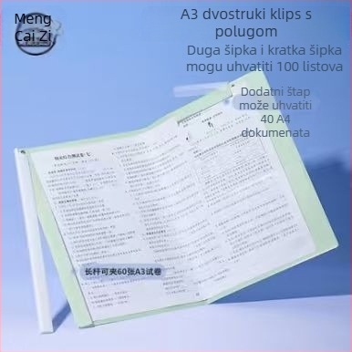 A3 dokument klip, plastika, jednoklip dizajn, stisak 1