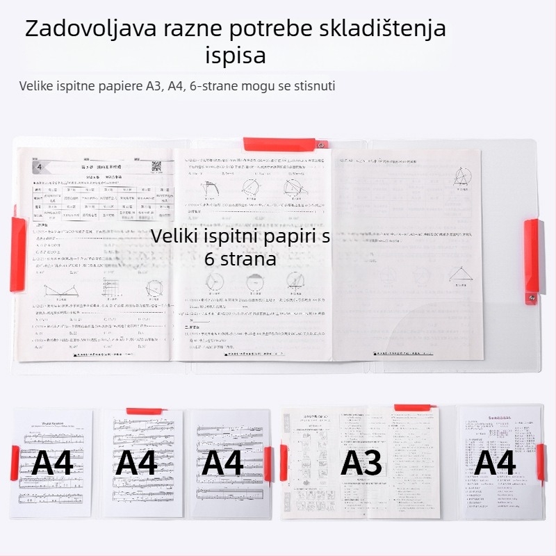 A3 dokument klip, plastika, jednoklip dizajn, stisak 1