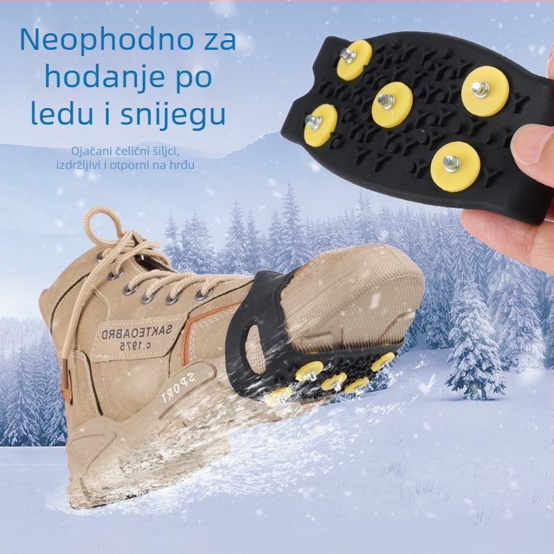Kramponi za cipele, 5-zubi, anti-klizni za planinarenje po snijegu