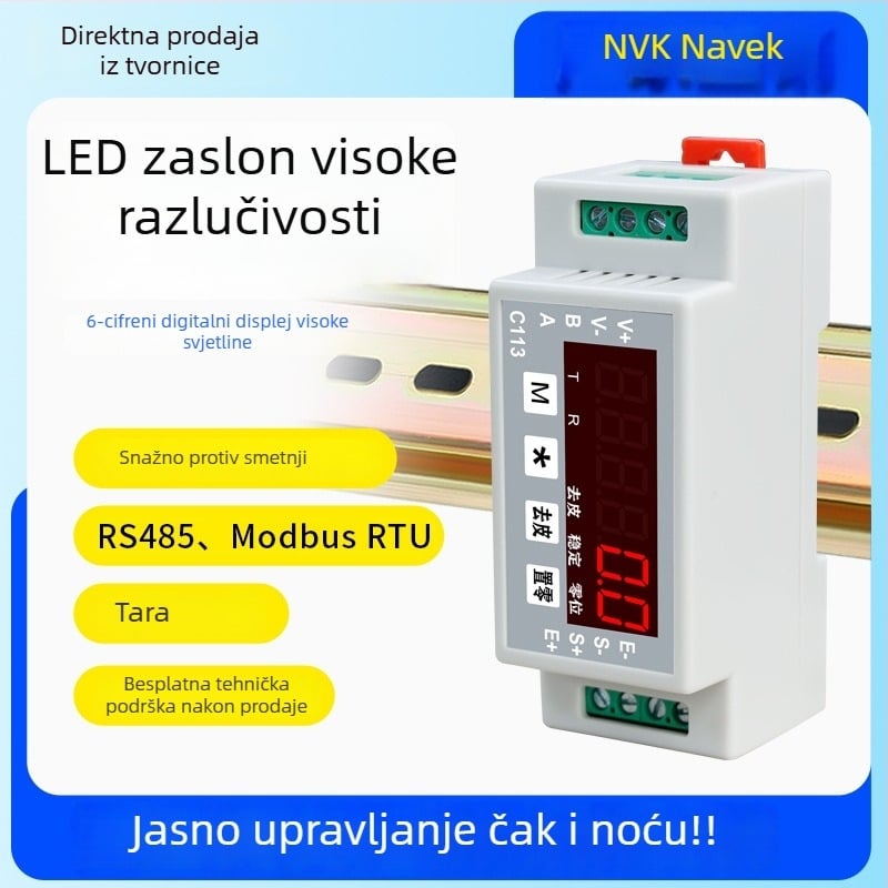 Navic šinskog tipa mjernog pretvarača za vaganje s RS485 digitalnim pojačivačem signala i modulom za prikupljanje signala senzora, model C113