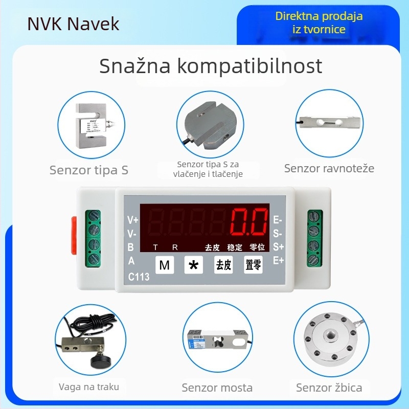 Navic šinskog tipa mjernog pretvarača za vaganje s RS485 digitalnim pojačivačem signala i modulom za prikupljanje signala senzora, model C113