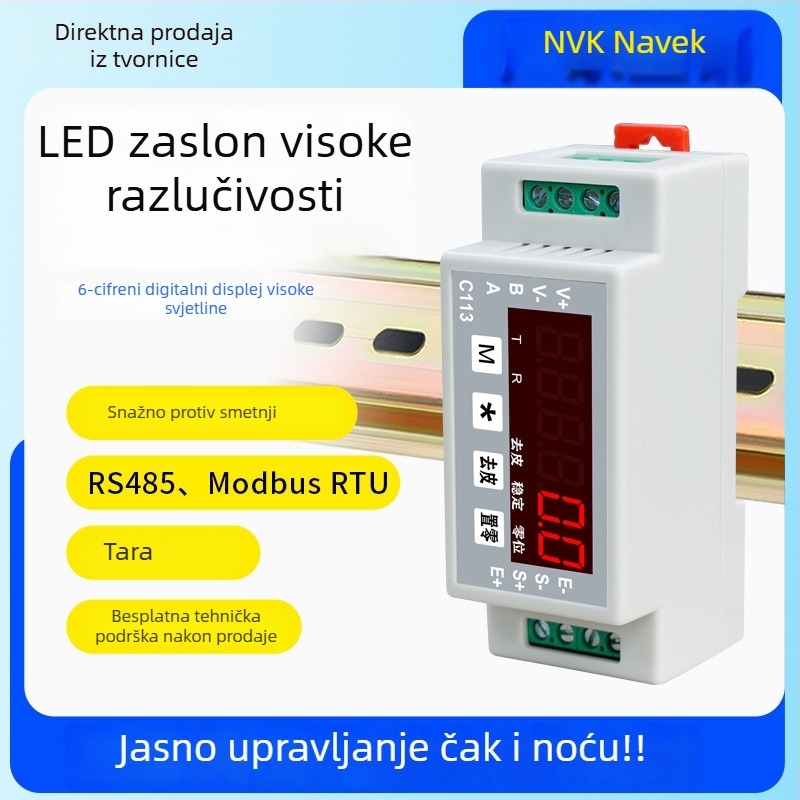 Navic šinskog tipa mjernog pretvarača za vaganje s RS485 digitalnim pojačivačem signala i modulom za prikupljanje signala senzora, model C113