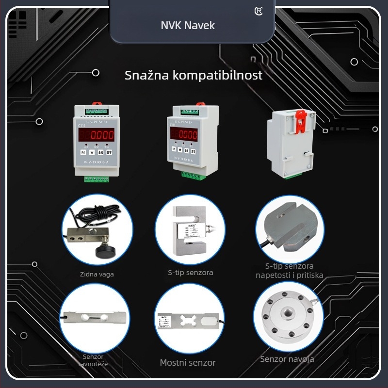 Navic Nk-c111 Težinski transmiter s interfejsima 485 Modbus i RS-232, napajanje 12–24 V, višestruka primjena