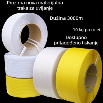 PP traka za pakiranje, 63 kg napetost rastezanja, duljina 800 m, za pakiranje kartona