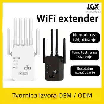 WiFi repeater 802.11ac, Gigabit brzina, domet 20 m, ekranirani kabel Non-Cat5, napajanje 110–220V