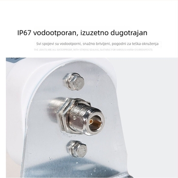 N-tip ženska barrel antena, omnidirekcionalni visoki dobit za GSM/3G/4G LTE, vanjska vodootporna, 12 dBi, 698–960/1710–2700 MHz, 50 Ω, SWR ≤1.5, 5 V
