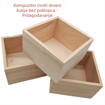 Drvena kutija za stolno skladištenje bez poklopca, pravokutni organizator, moderni minimalistički stil, model GH20250713, kapacitet 10, mogućnost prilagođenog logotipa
