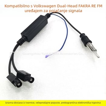 Evoresn/Yisen VW-18 Fakra RE2 FM antene pojačivač adapter – VW/Audi, bakar
