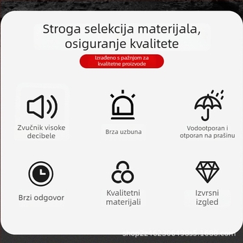Industrijski alarm s jednim gumbom, zvučni i svjetlosni, bežični