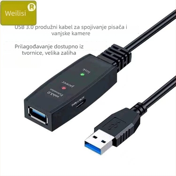 USB 3.0 produžni kabel sa pojačalom signala, muškarac–ženski spoj, bakreni vodič