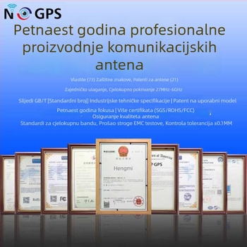 2,4 GHz UAV antena kružne polarizacije, 12 dB dobitak, impedancija 50 Ω, SWR ≤ 2.0