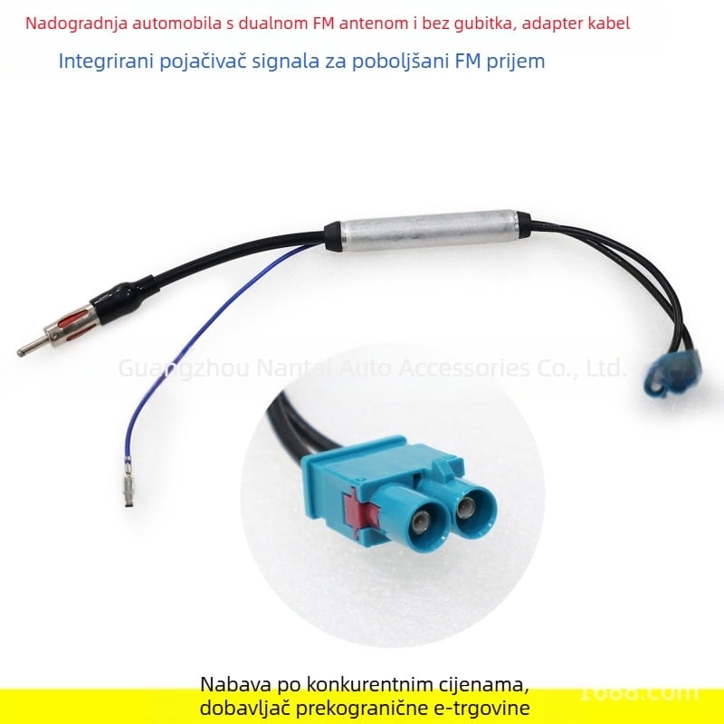 Automobilski RF Fakra muški konektor s pojačivačem za antenu radija — Bakar, 0,02 kg, Evoresn/Yisen, kompatibilno s Volkswagen/BMW/Audi