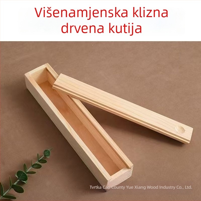 Drvena kutija za tamjan s graviranom površinom, prilagodljivom unutarnjom oblogom i logotipom