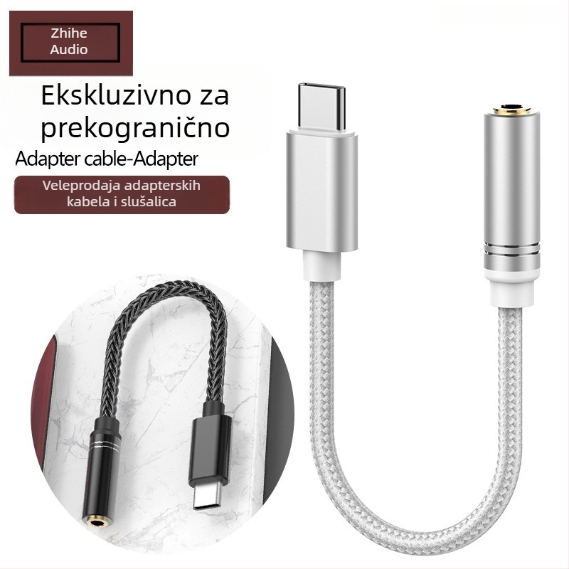 Type-C na 3,5 mm audio adapter za USB-C uređaje - HD stereo zvuk