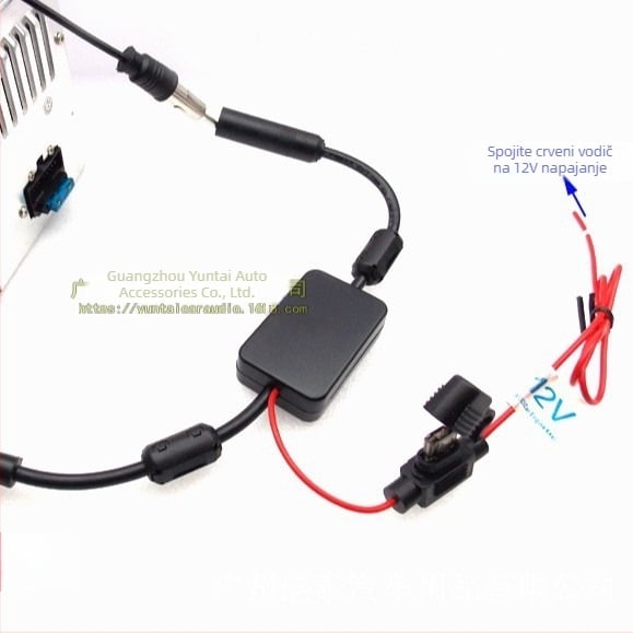 Automobilski FM/AM pojačivač signala - 12V ulaz, univerzalno sučelje, model FM-BST05, težina 0,3 kg, Evoresn/Yisen