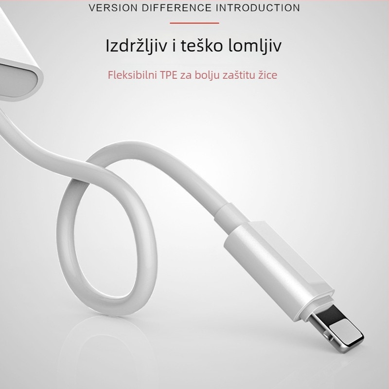 Adapter za slušalice za iPhone – Lightning na 3,5 mm, Type-C audio pretvarač, neutralna marka, opći model, kompatibilan s Xiaomi/Huawei/Letv, privatna oznaka dostupna