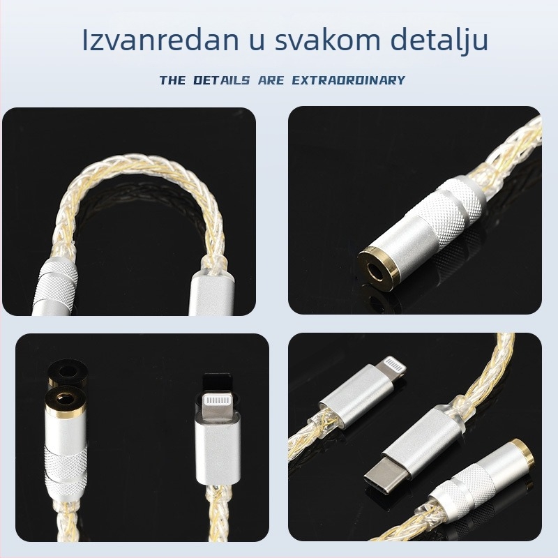 3,5 mm adapter kabel za mobilne telefone – univerzalna kompatibilnost, punjenje, prijenos podataka i audio/video izlaz