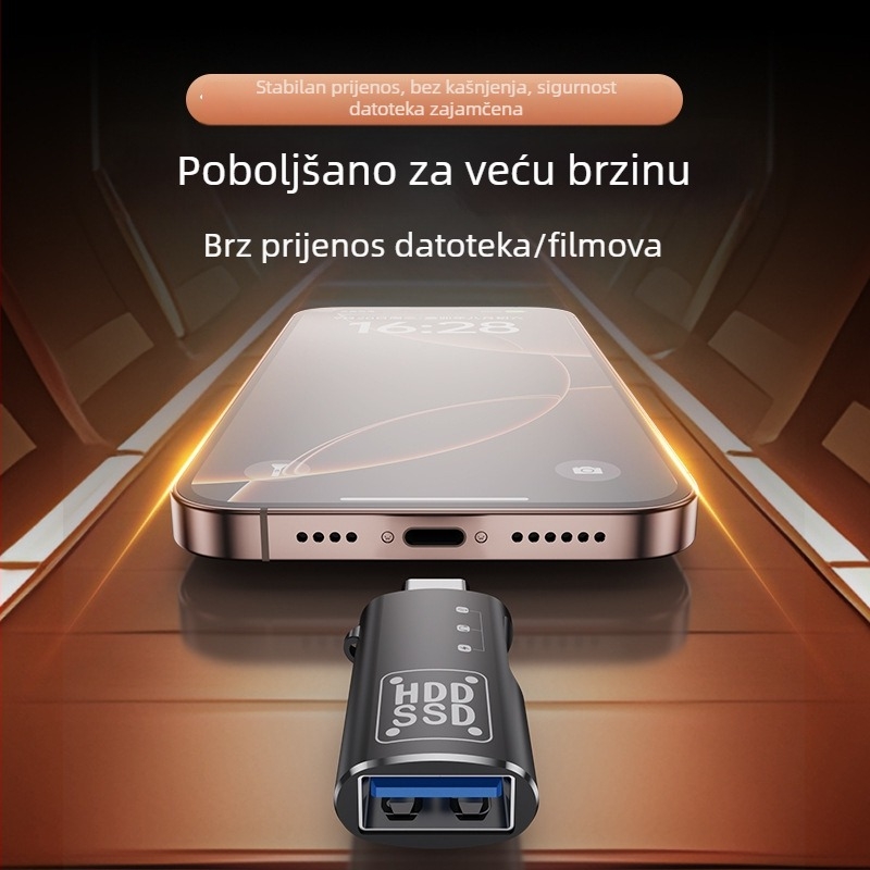 HCM Type-C na USB 3.0 OTG adapter, visoke brzine, 2-u-1, za Type-C uređaje