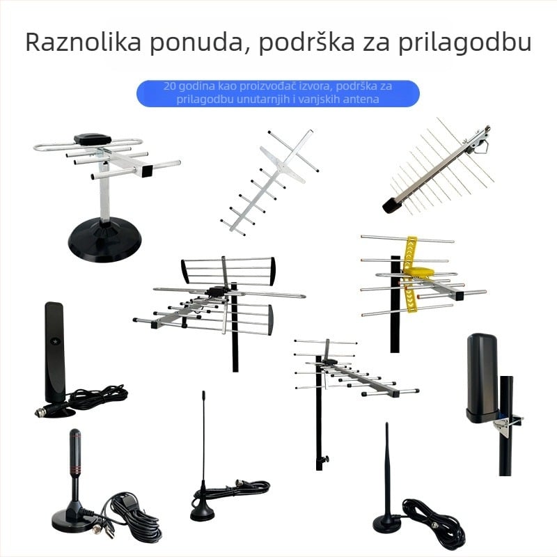 Televizijska antena DTMB zemaljska DVB-T2 HD visokog dobitka (Marka: Zhuoyuan Electronics; Model: ZY-5M; Ekskluzivna izvozni nabava: Da)