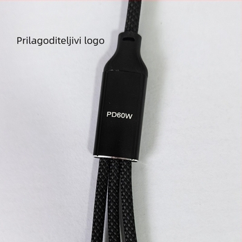 Type-C na 3-portni OTG splitter – 60W brzo punjenje, prijenos podataka, eksterno napajanje