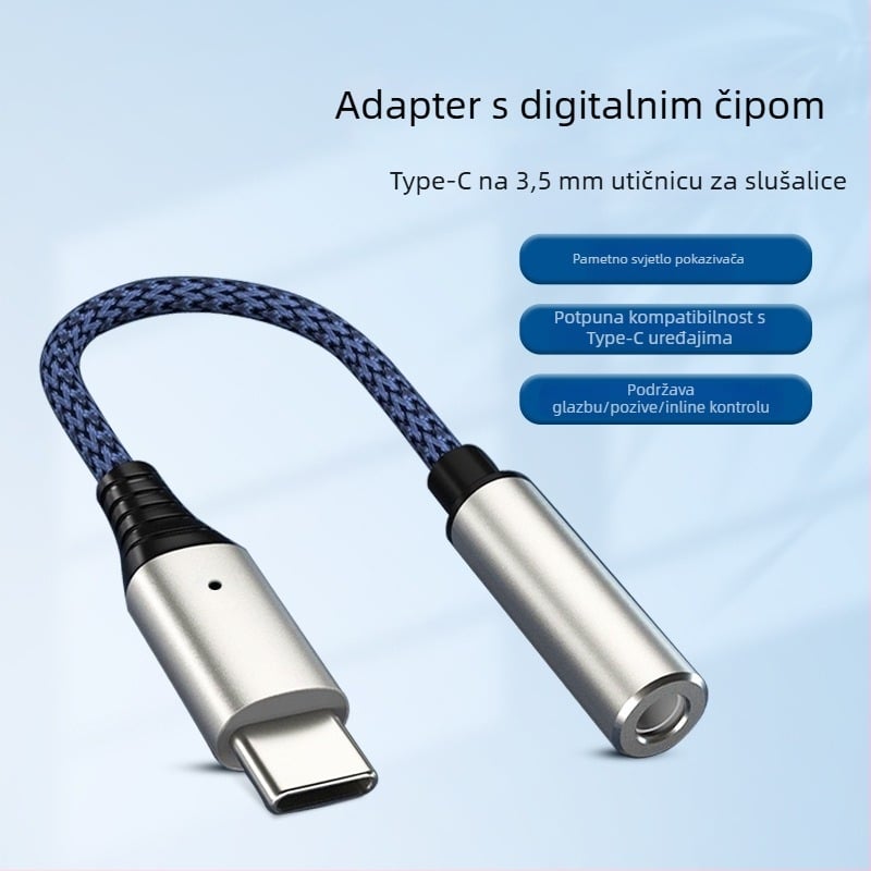 Type-C na 3,5 mm digitalni audio adapter kabel za Huawei, Xiaomi i OPPO uređaje