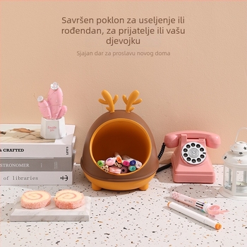 Songtai SF-348 Plastična PP stolna kutija za pohranu, 1 L, s logom, svijetli luksuzni stil za dnevni boravak, spavaću sobu i ured