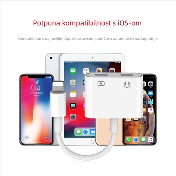 KYERE MH86Y+ Lightning na 3,5 mm adapter za slušalice, 2-u-1 punjenje i slušanje za Apple iPhone
