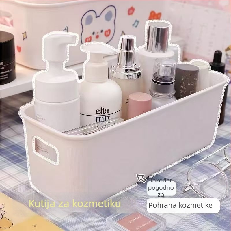 Prijenosna pravokutna plastična kutija za pohranu, bez poklopca, kapaciteta 18 pretinaca