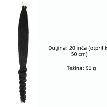 Duga kovrčava perika s velikim valovima, termički otporna žica, mehanizam konstrukcije, produženje kose, šiške ravne ili bočne