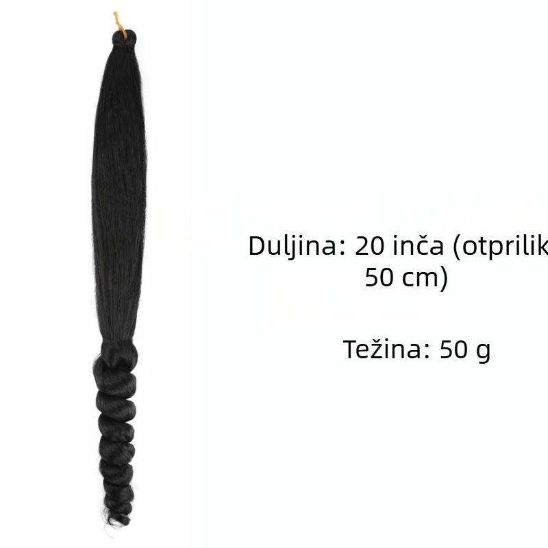 Duga kovrčava perika s velikim valovima, termički otporna žica, mehanizam konstrukcije, produženje kose, šiške ravne ili bočne