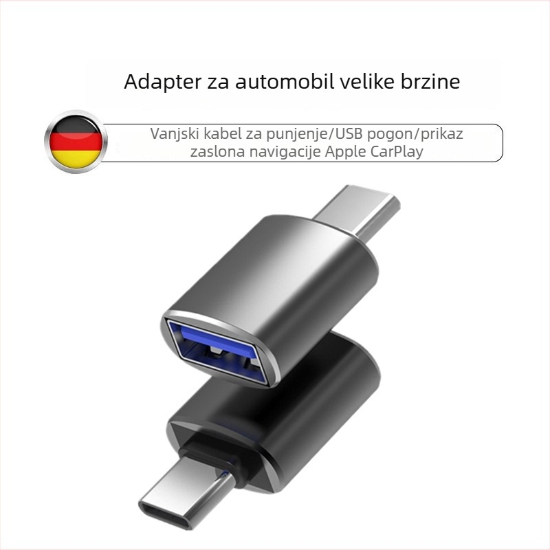 Automobilski pretvarač Type-C na USB 3.0 za prijenos podataka i napajanje (Marka: AiiTdia; Model: TPC 3.0; Kompatibilno: TYPE-C)
