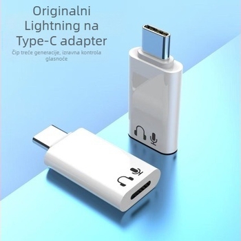 Barosch Lightning ženski–Type-C muški adapter, aluminijska legura, kompatibilan s Apple uređajima, za slušanje glazbe i pozive
