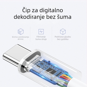 Type-C na 3,5 mm adapter za slušalice za Android telefone (Vivo, Oppo, Redmi K50)