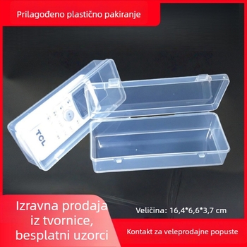 Pravokutna PP plastična kutija za pohranu sa dvostrukim zatvaranjem i poklopcem, za daljinske upravljače, alate, power banke i mikro igle