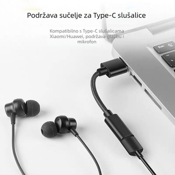 Kabel adapter Type-C na USB — USB-A muškarac na Type-C ženski konektor, kabel uključen, kompatibilan s većinom Type-C uređaja