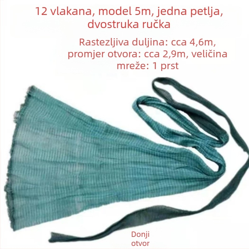 Fisherman ljepilo nit rijeka mreža s glavom i rukavom za ušće rijeke