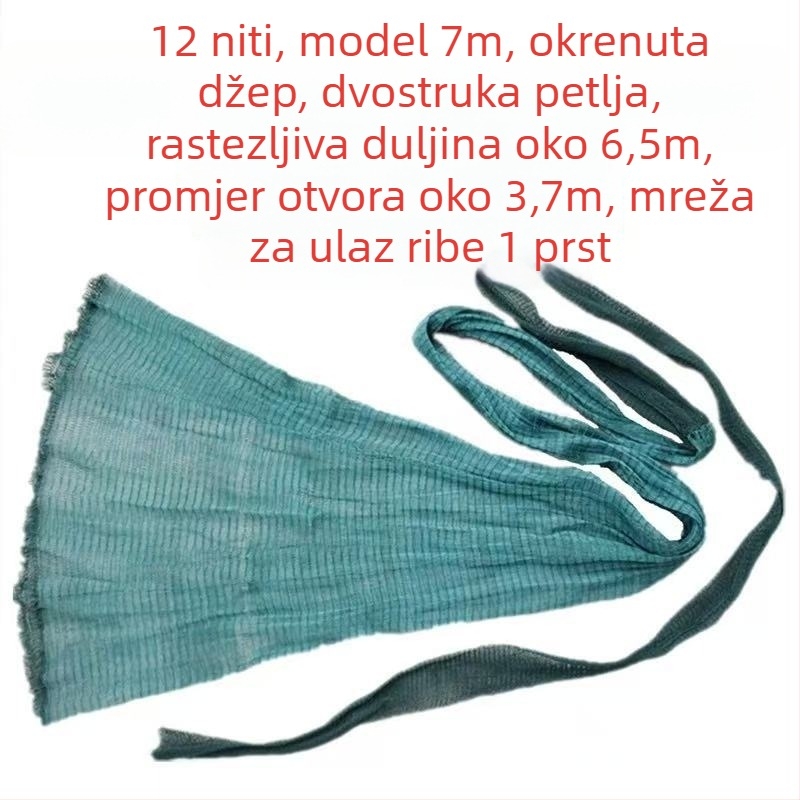 Fisherman ljepilo nit rijeka mreža s glavom i rukavom za ušće rijeke