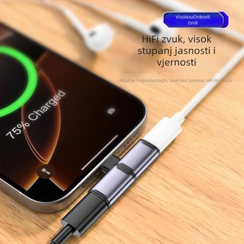 All-in-One Type-C Apple adapter s Lightning audio i 100W PD brzog punjenja za tablete (modeli 15-17)
