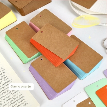 Set engleskih kartica s riječima, prazne, prijenosne, tvrdi karton, džepni notes
