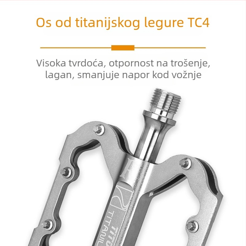 TiTo titanij pedal za cestovna i planinska bicikla – OLD model, aluminij-titanij legura