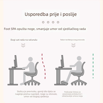 Plastični nožni podmetač za ured, sklopivi model Wgjt08a, moderan minimalistički stil, podiže noge, za odrasle