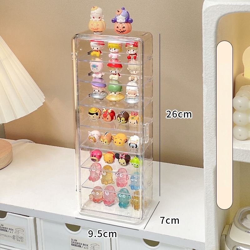 PET plastični stolni stalak za mini figure — moderni minimalistički stil, organiziranje radne površine