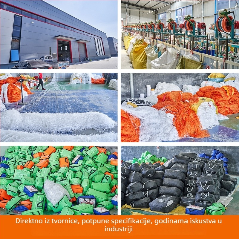 Volejbal mreža sa četiri rubova, najlonska, prijenosna za trening i vanjske utakmice