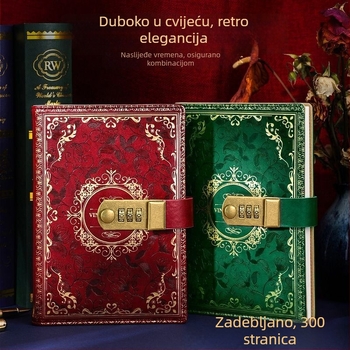Bilježnica Uno: PU korica, žičano povezivanje, Dowling papir, 80 g/m², 200–300 stranica