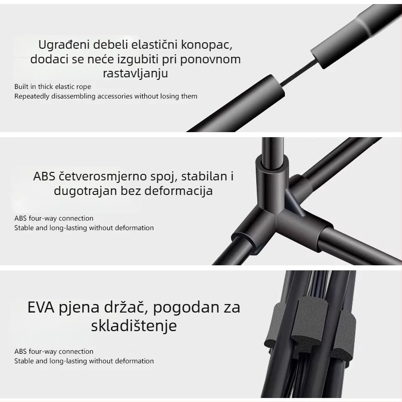 Mreža za pickleball s prijenosnim stalkom za unutarnju i vanjsku upotrebu