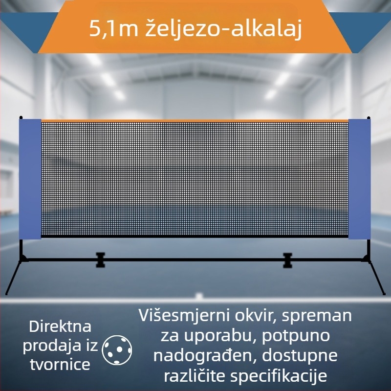 Mreža za pickleball s prijenosnim stalkom za unutarnju i vanjsku upotrebu