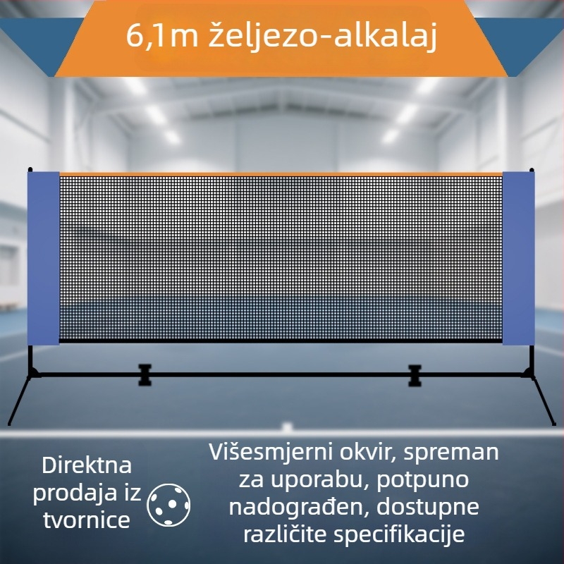 Mreža za pickleball s prijenosnim stalkom za unutarnju i vanjsku upotrebu